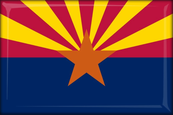 Arizona - Flag - Resin fridge magnet