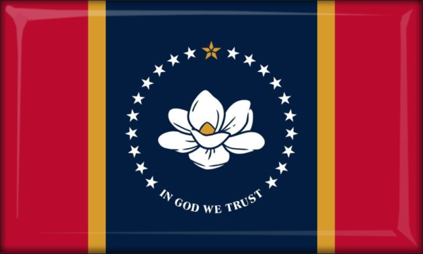 Mississippi - Flag - Resin fridge magnet