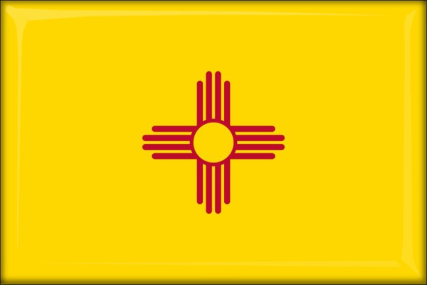New Mexico - Flag - Resin fridge magnet