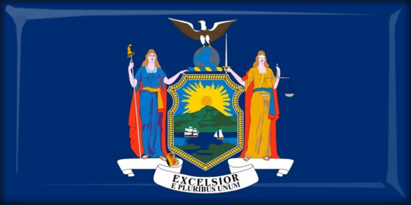 New York - Flag - Resin fridge magnet