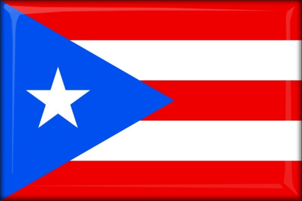 Puerto Rico - Flag - Resin fridge magnet