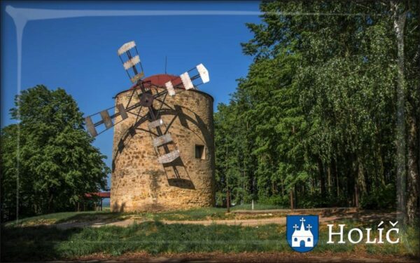 Holíč - Windmill - Resin fridge magnet