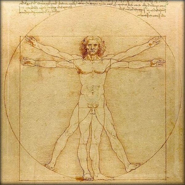 Da Vinci - Vitruvian Man - Resin fridge magnet