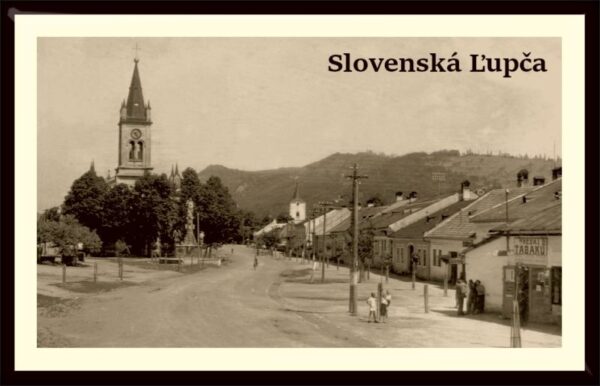 Slovenská Ľupča - square - Resin fridge magnet