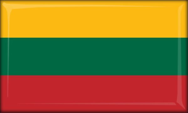 Lithuania - Flag - Resin fridge magnet