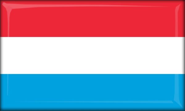 Luxembourg - Flag - Resin fridge magnet