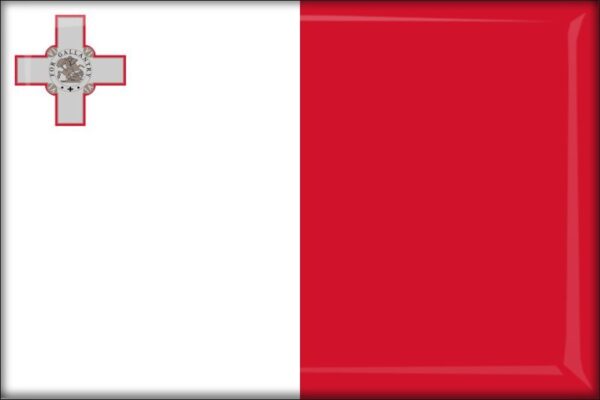 Malta - Flag - Resin fridge magnet