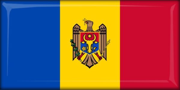 Republic of Moldova - Flag - Resin fridge magnet