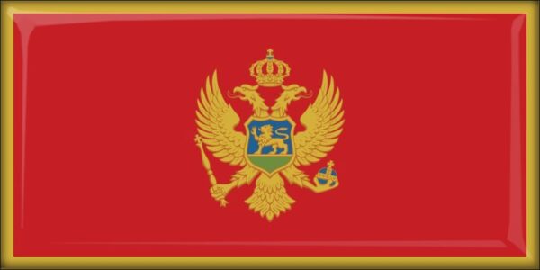 Montenegro - Flag - Resin fridge magnet