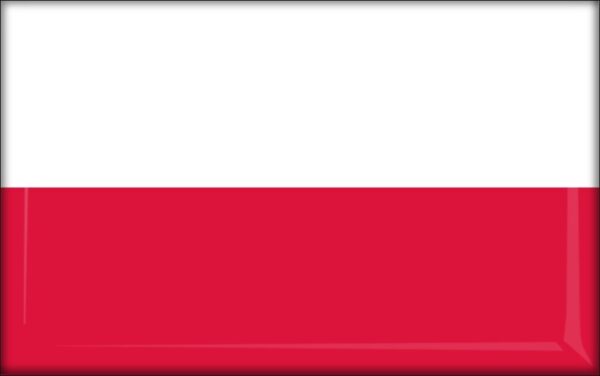 Poland - Flag - Resin fridge magnet