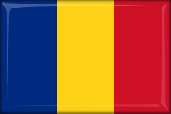 Romania - Flag - Resin fridge magnet