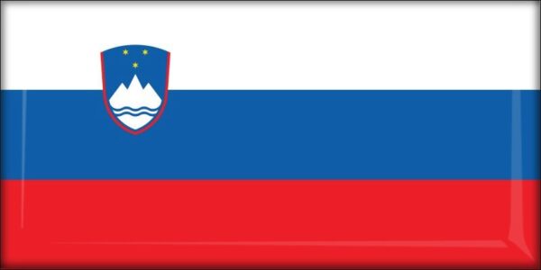 Slovenia - Flag - Resin fridge magnet