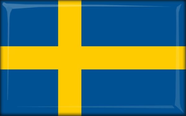 Sweden - Flag - Resin fridge magnet