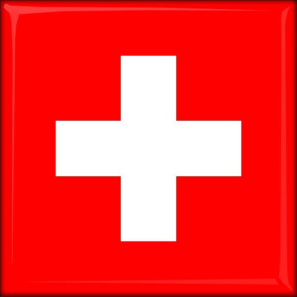 Switzerland - Flag - Resin fridge magnet