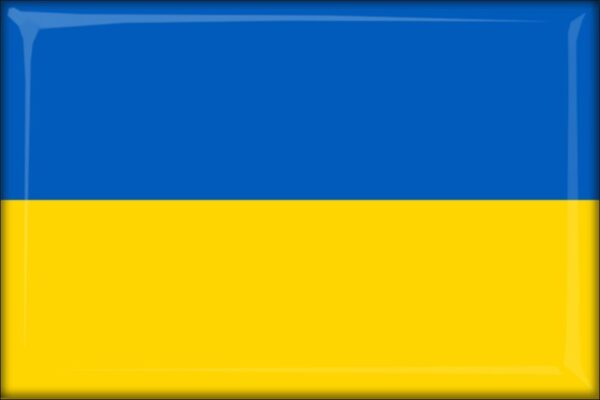 Ukraine - Flag - Resin fridge magnet