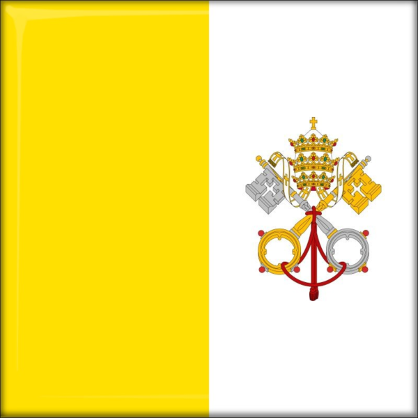 Vatican - Flag - Resin fridge magnet