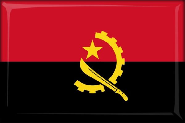 Angola - Flag - Resin fridge magnet