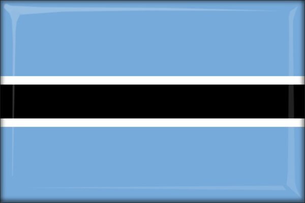 Botswana - Flag - Resin fridge magnet