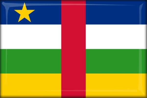 Central African Republic - Flag - Resin fridge magnet