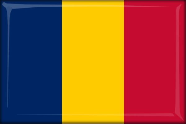 Chad - Flag - Resin fridge magnet