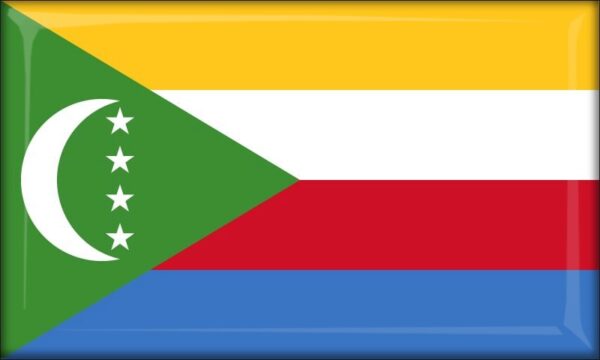 Comoros - Flag - Resin fridge magnet