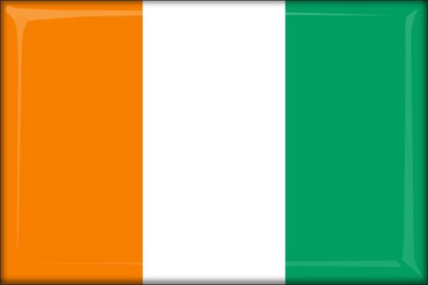 Côte d'Ivoire - Flag - Resin fridge magnet