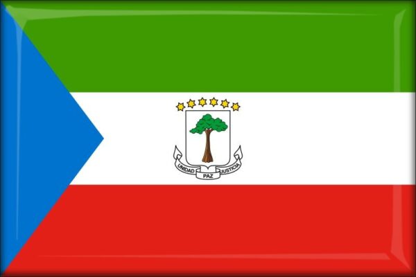 Equatorial Guinea - Flag - Resin fridge magnet