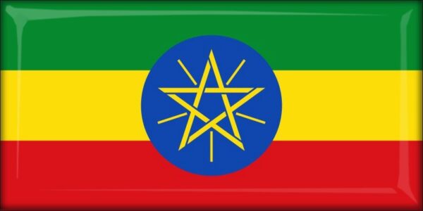 Ethiopia - Flag - Resin fridge magnet