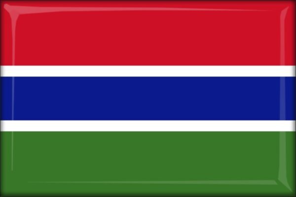 Gambia - Flag - Resin fridge magnet