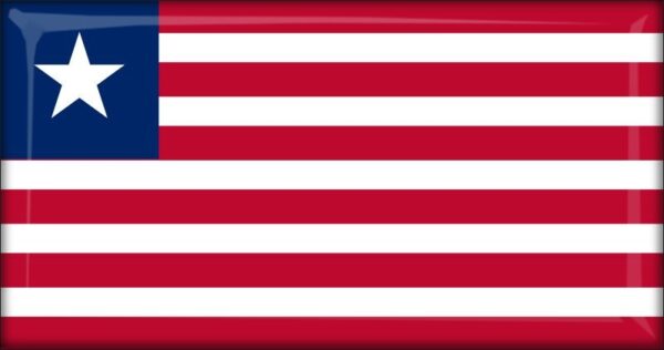 Liberia - Flag - Resin fridge magnet