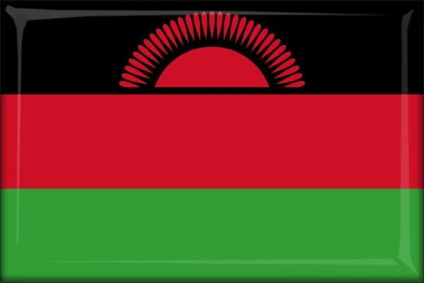 Malawi - Flag - Resin fridge magnet