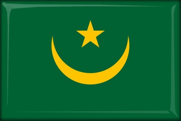 Mauritania - Flag - Resin fridge magnet