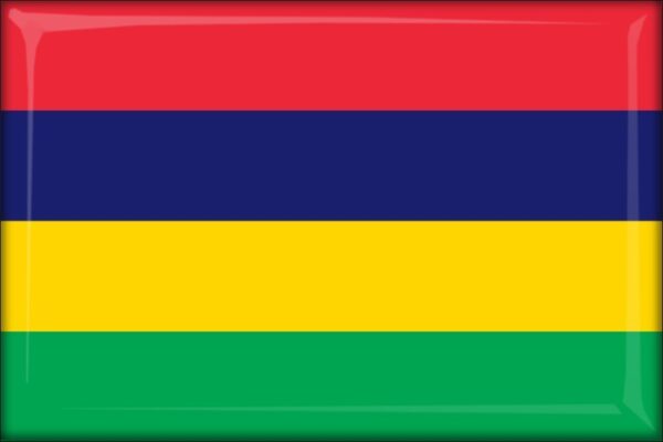 Mauritius - Flag - Resin fridge magnet