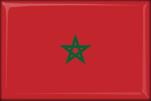 Morocco - Flag - Resin fridge magnet