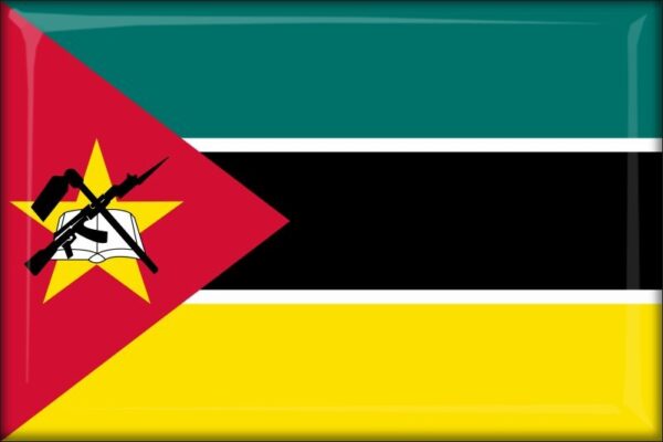 Mozambique - Flag - Resin fridge magnet