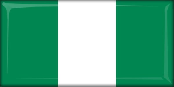 Nigeria - Flag - Resin fridge magnet
