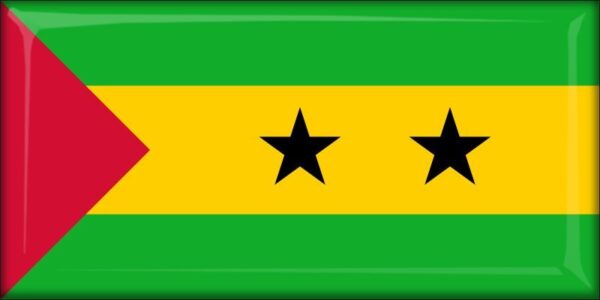 Sao Tome and Principe - Flag - Resin fridge magnet