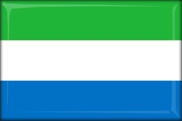 Sierra Leone - Flag - Resin fridge magnet