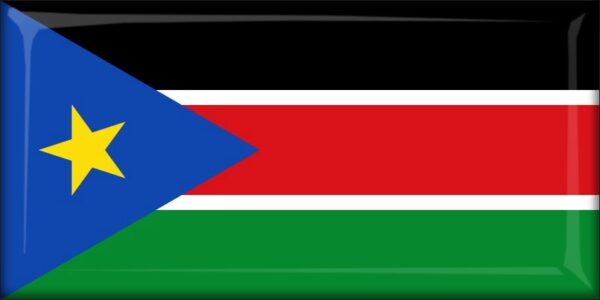 South Sudan - Flag - Resin fridge magnet