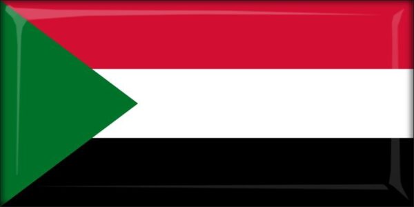 Sudan - Flag - Resin fridge magnet