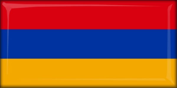 Armenia - Flag - Resin fridge magnet