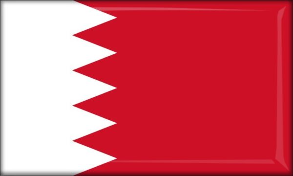 Bahrain - Flag - Resin fridge magnet