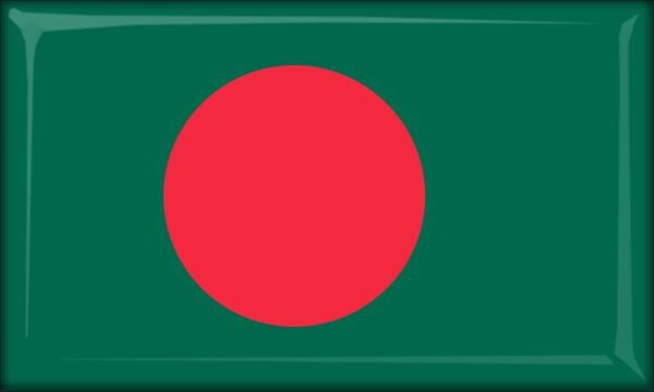 Bangladesh - Flag - Resin fridge magnet