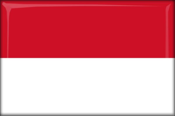 Indonesia - Flag - Resin fridge magnet
