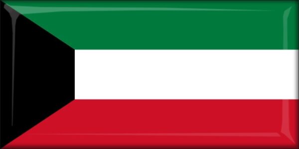 Kuwait - Flag - Resin fridge magnet