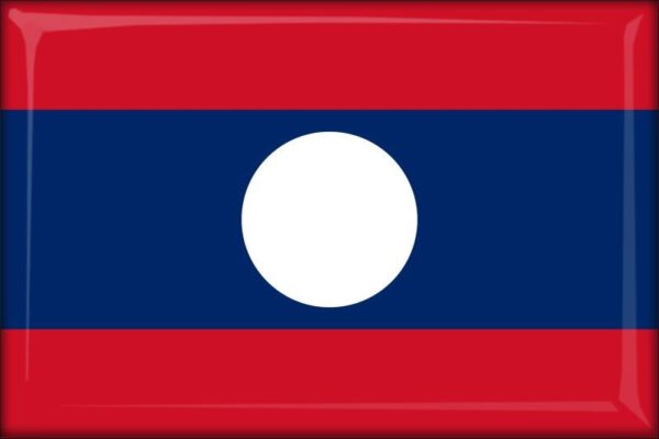 Lao People's Democratic Republic - Flag - Resin fridge magnet