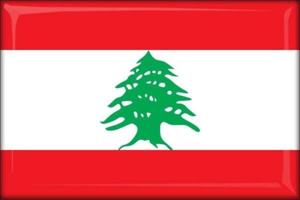 Lebanon - Flag - Resin fridge magnet