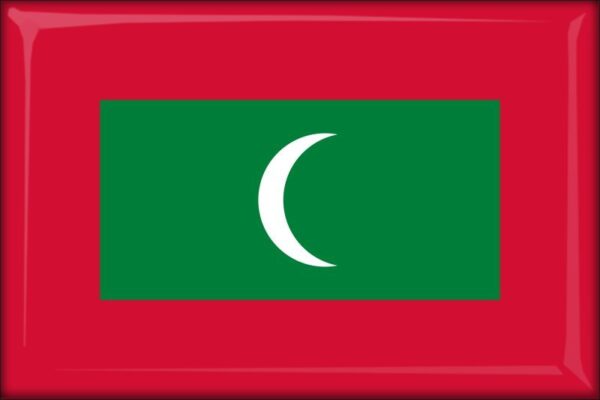 Maldives - Flag - Resin fridge magnet