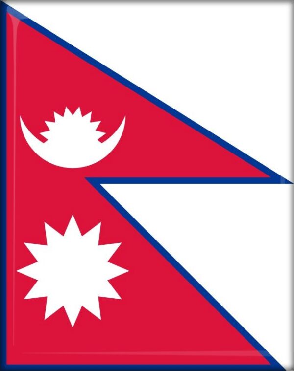 Nepal - Flag - Resin fridge magnet