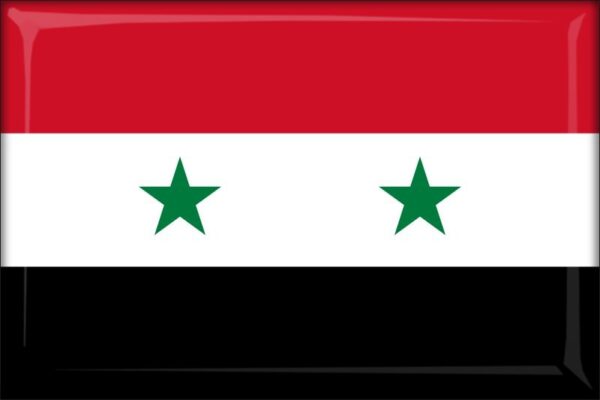Syrian Arab Republic - Flag - Resin fridge magnet